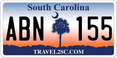 SC license plate ABN155