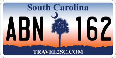 SC license plate ABN162