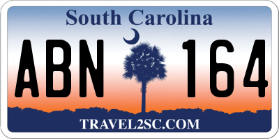 SC license plate ABN164