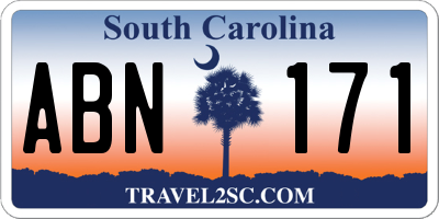 SC license plate ABN171