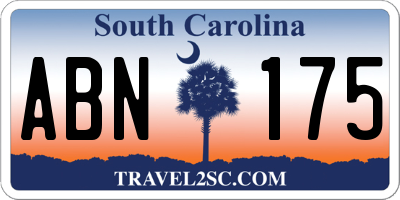 SC license plate ABN175