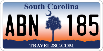 SC license plate ABN185