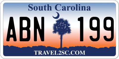 SC license plate ABN199