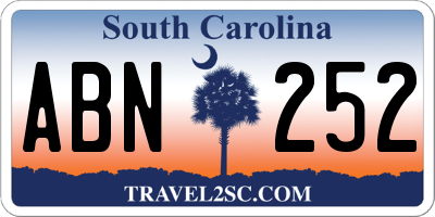 SC license plate ABN252