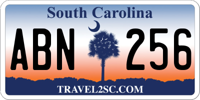 SC license plate ABN256