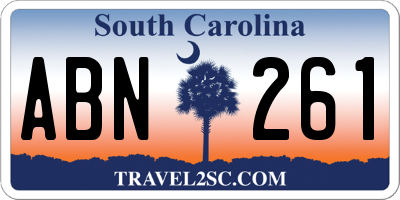 SC license plate ABN261