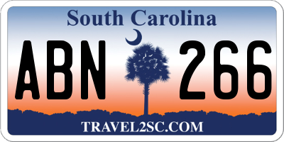 SC license plate ABN266