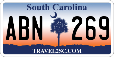 SC license plate ABN269