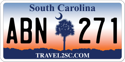 SC license plate ABN271