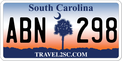 SC license plate ABN298