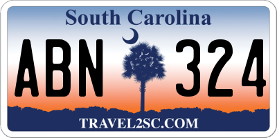 SC license plate ABN324