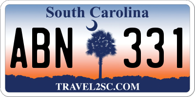 SC license plate ABN331