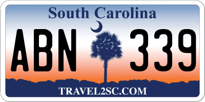 SC license plate ABN339