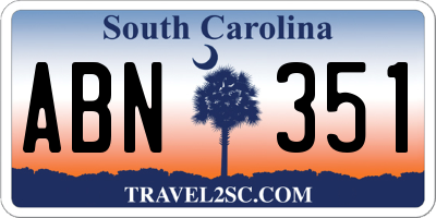 SC license plate ABN351