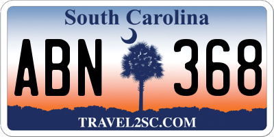 SC license plate ABN368