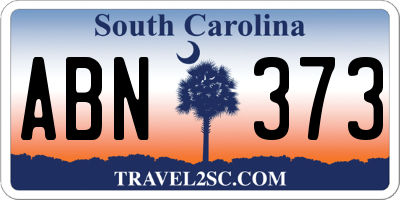 SC license plate ABN373