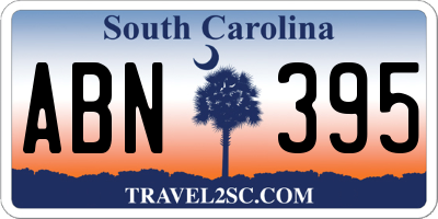 SC license plate ABN395