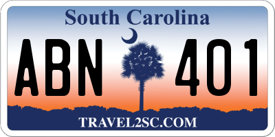 SC license plate ABN401