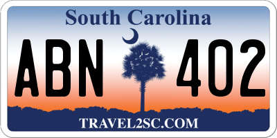 SC license plate ABN402