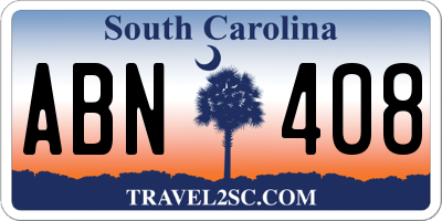 SC license plate ABN408