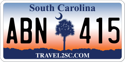SC license plate ABN415
