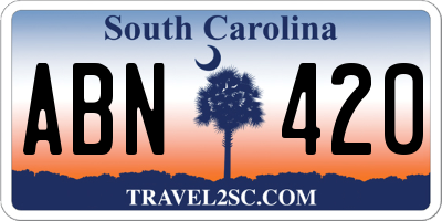SC license plate ABN420