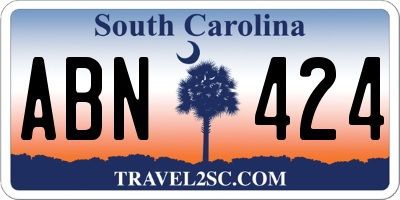 SC license plate ABN424