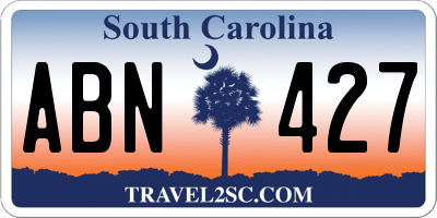 SC license plate ABN427