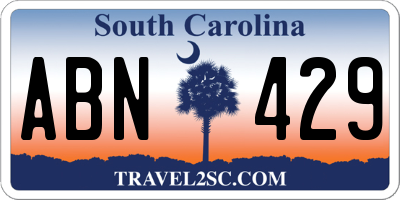 SC license plate ABN429