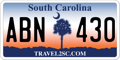 SC license plate ABN430