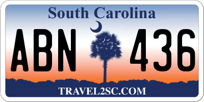 SC license plate ABN436