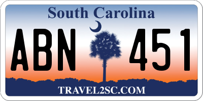 SC license plate ABN451
