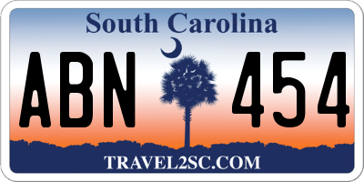 SC license plate ABN454