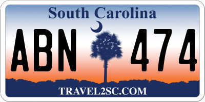 SC license plate ABN474