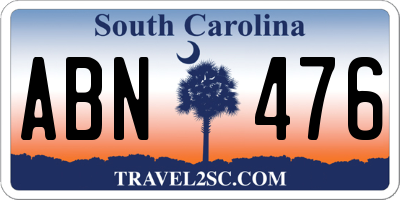 SC license plate ABN476