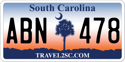 SC license plate ABN478