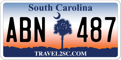 SC license plate ABN487
