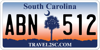 SC license plate ABN512