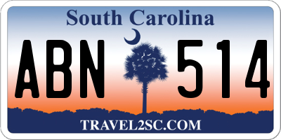 SC license plate ABN514