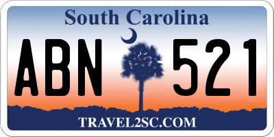 SC license plate ABN521