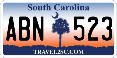 SC license plate ABN523