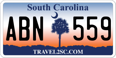 SC license plate ABN559