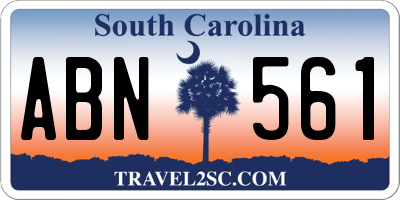 SC license plate ABN561