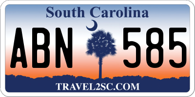 SC license plate ABN585