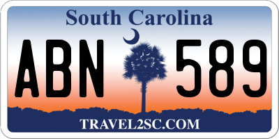 SC license plate ABN589