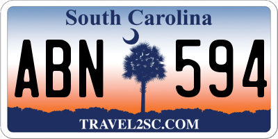 SC license plate ABN594