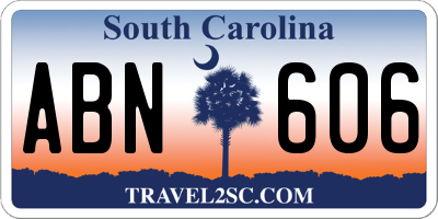 SC license plate ABN606