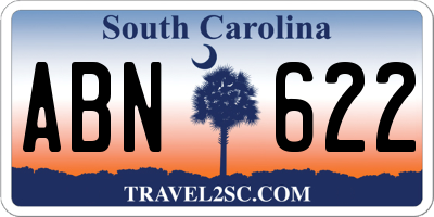 SC license plate ABN622