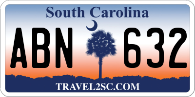 SC license plate ABN632