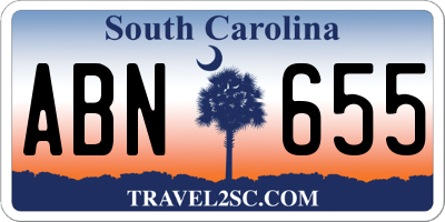 SC license plate ABN655